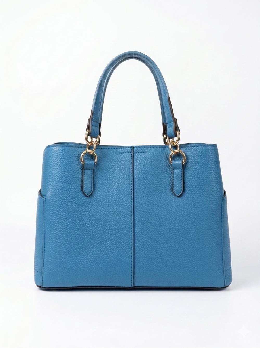 Nanette Lepore Blue Pebbled Satchel Top Handle Crossbody Bag Vegan Leather